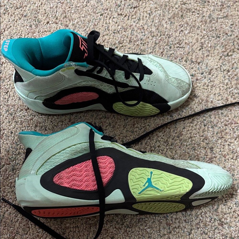 Kids Tatum Mint & Pink basketball Shoes